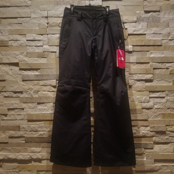 NEW North Face Womens XS NWT Black Ski Snow Snowboard Pants Snowsuit Bibs Suit